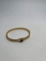Guldbelagt Grøn Sten Armbånd - Simpelt og Elegant