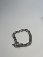 Vintage Sølvbelagt Tyk Kæde Armbånd - Moderne og Klassisk