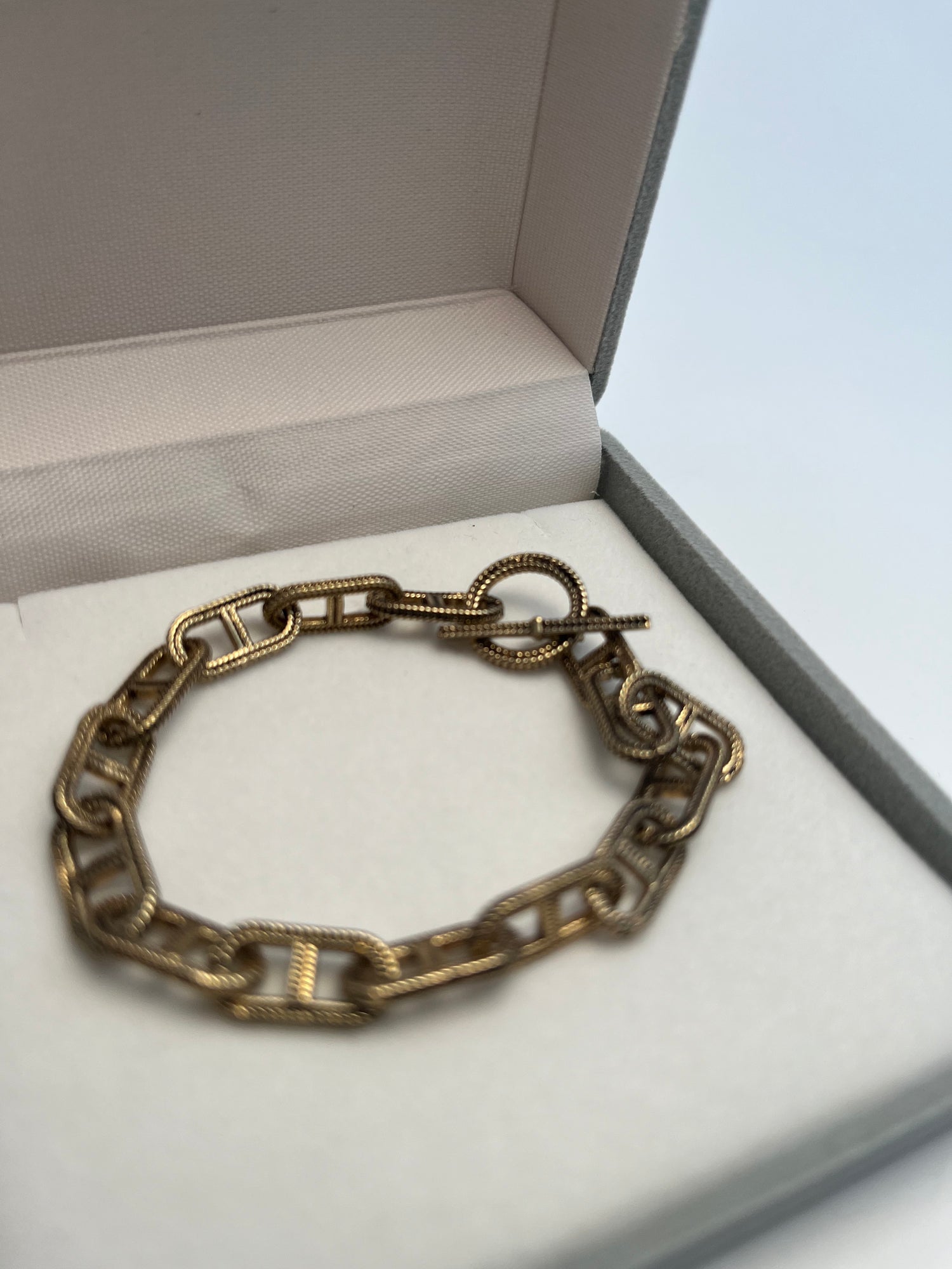 Vintage Guldbelagt Tyk Kæde Armbånd - Moderne og Klassisk