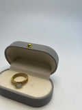 Guldbelagt Flettet Hjerte Hvid Sten Ring - Elegant og Romantisk